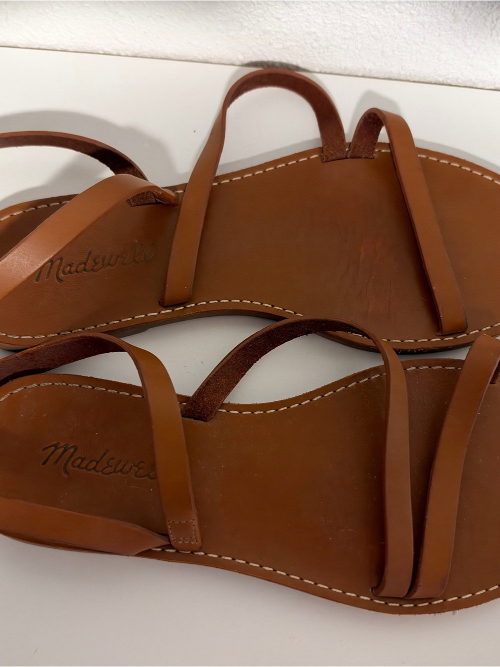 Madewell Brown Leather Slide Sandals - Women’s 8.5